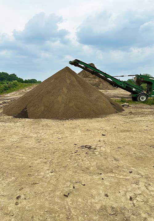 Dirt delivery truck in Pittsburgh