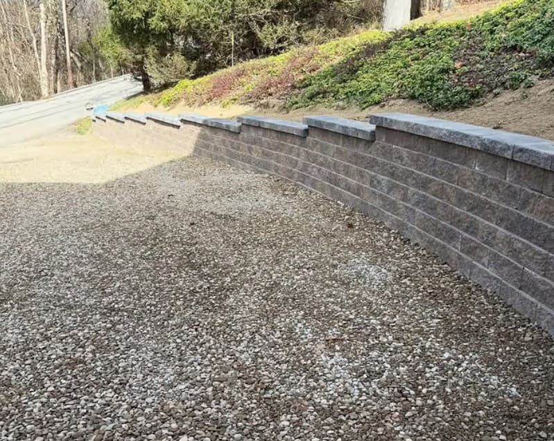 Segmental block wall installation