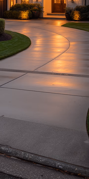 Repaired concrete driveway South Hills