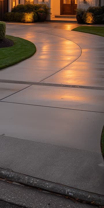 Repaired concrete driveway South Hills