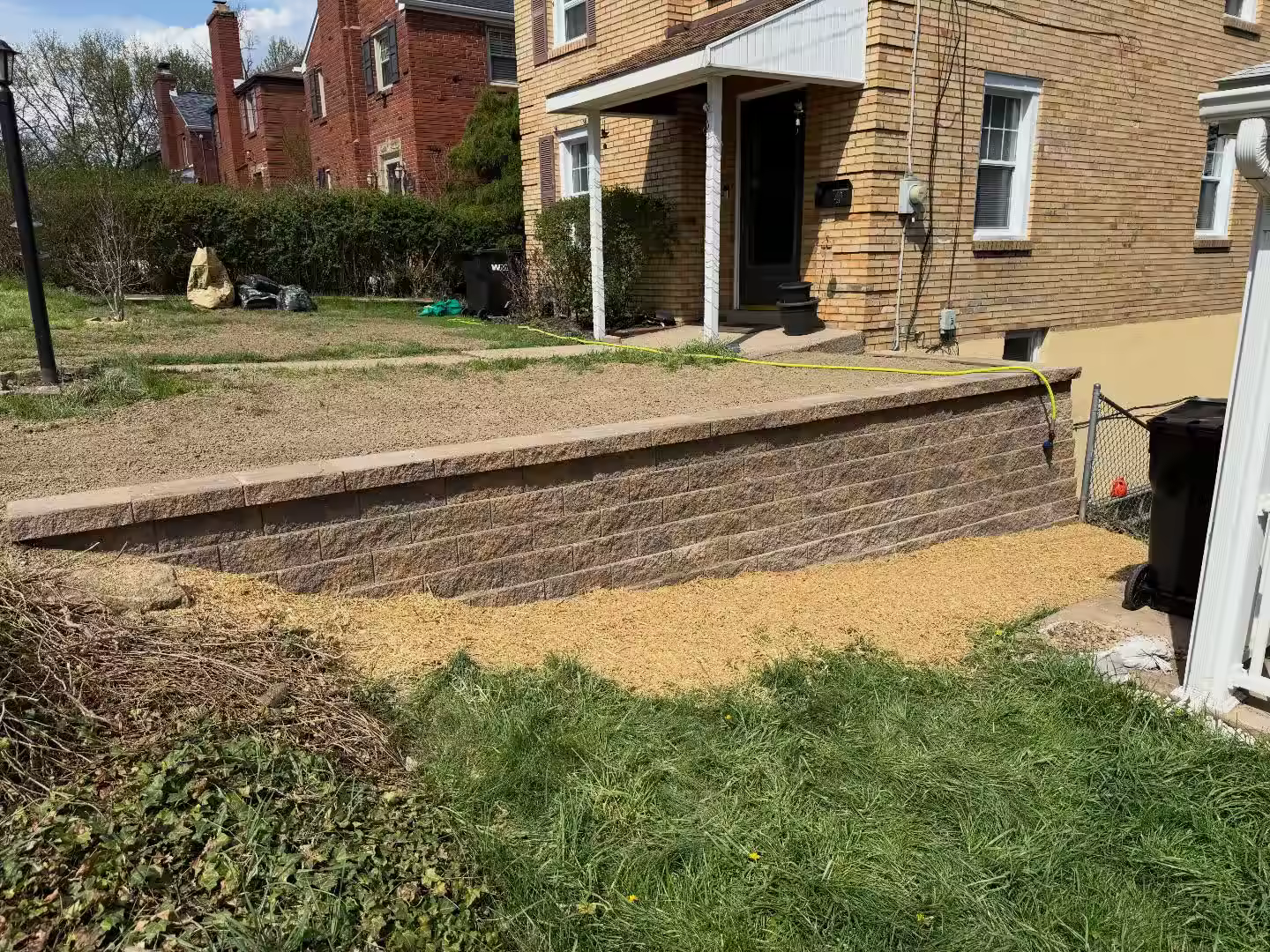 Retaining wall repair in Bethel Park PA