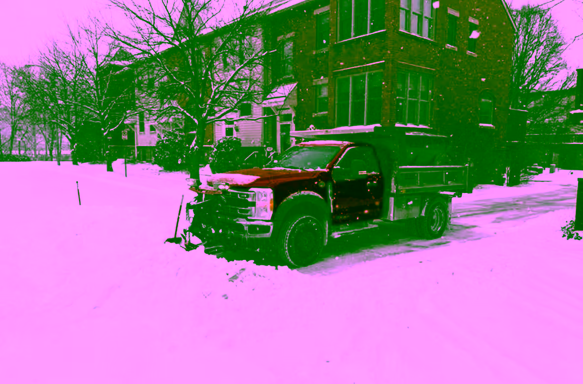 Residential driveway snow plowing in Pittsburgh's South Hills